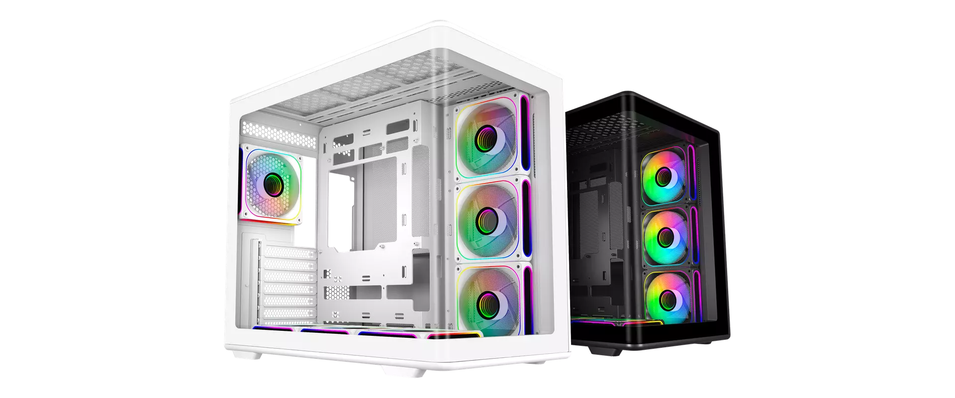 White and black ARGB cabinets