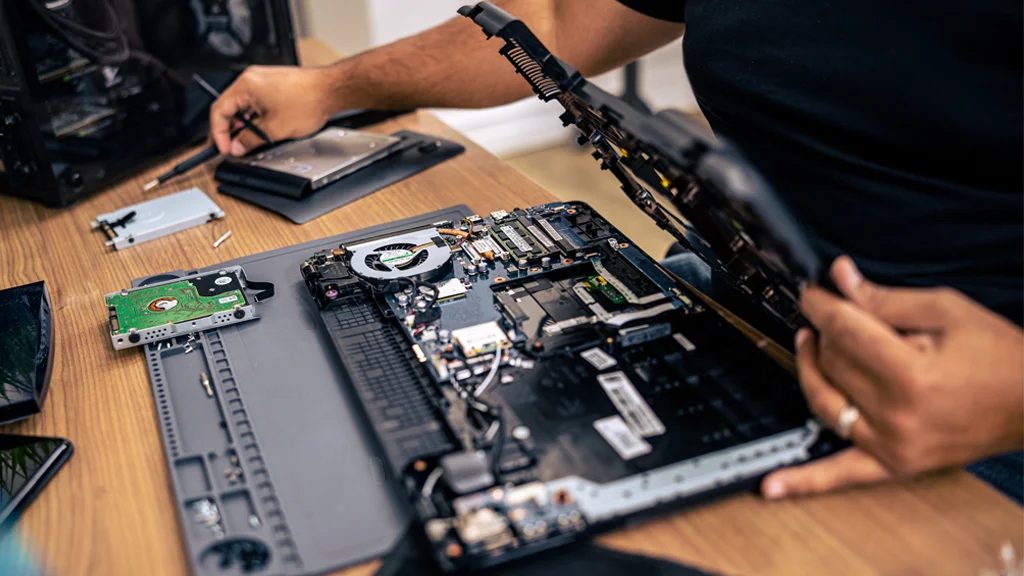 Laptop opened up for repair