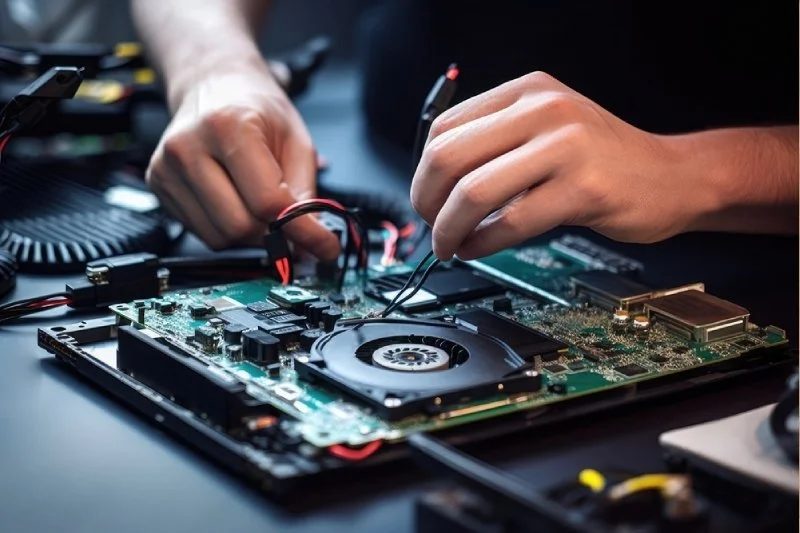 Motherboard and cooling fan repair
