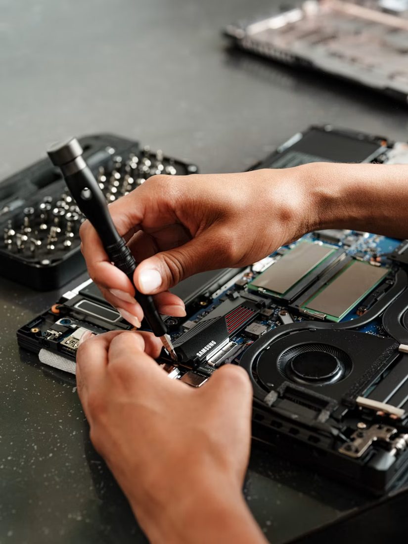 Installing an NVMe SSD in a laptop